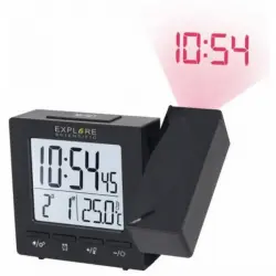 Explore Scientific RDP1001 Reloj Despertador con Proyección Negro