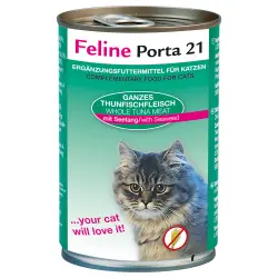 Feline Porta 21 comida para gatos 6 x 400 g - Atún con algas marinas