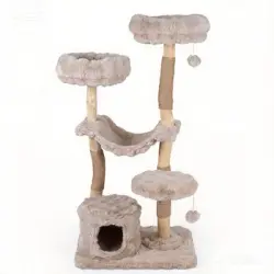 GIANTEX 147 cm Árbol Rascador para Gatos Multinivel - 1 Árbol para gatos