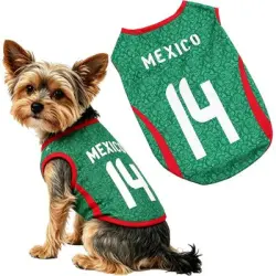 HausPets Camiseta de fútbol para perros - México - México-4XL