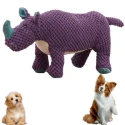 HausPets  masticable silencioso para perros con forma de rinoceronte - 18×32cm
