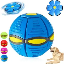 HausPets Pelota deformable forma platillo volador – Frisbee mágico – Azul - Frisbee Mágico Azul