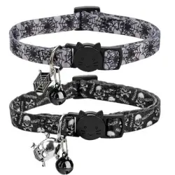 IntiMeg Collares con colgantes para gatos y perros - Paquete de dos