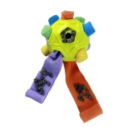 IntiMeg Pelota olfativa para perros - Colores del arcoíris del cuerpo amarillo
