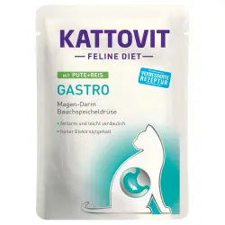 Kattovit Gastro en sobres - 6 x 85 g - Pavo y arroz