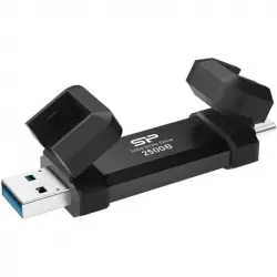 Silicon Power DS72 Memoria SSD Externa 250GB USB A+C 3.2 Gen 2 Negro