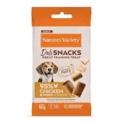 0.05 KG Nature’s Variety Bocaditos Deli Snacks Adult Pollo y Cerdo para perros
