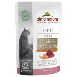 Almo Nature HFC Jelly 6 x 55 g - Filete de atún con gambas