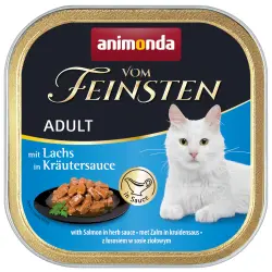 Animonda vom Feinsten Adult Sin cereales en salsa - 6 x 100 g - Salmón en salsa de finas hierbas