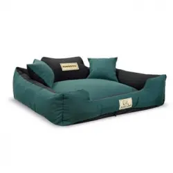 Cama Para Perro 75x65 Cm Color Verde/negro Kingdog