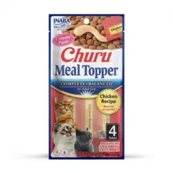 Churu Meal Topper Alimento Complementario para Gatos con Pollo, 48x14 gr