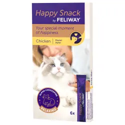 Feliway Happy Snack con pollo - 6 sobres (aprox. 90 g)