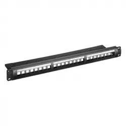 Goobay Panel de Parcheo 24 Puertos Cat. 6 UTP 1U Negro