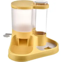 HausPets Cuenco ligero lavable, cuenco de 29x32x28cm, rellenable,, gatos - Amarillo