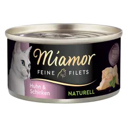Miamor Filetes Finos Naturelle 6 x 80 g - Pollo y jamón