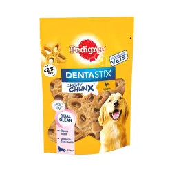 Pedigree Dentastix Chewy Chunx snacks para perros - Maxi con pollo, 68 g