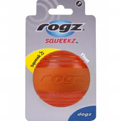 Rogz squeekz pelota de rebote naranja para perros