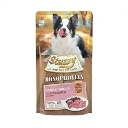 Stuzzy Monoprotein Comida Húmeda para Perros con Jamón, 12 x 150 gr
