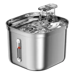UAMLY Fuente de agua de acero inoxidable para gatos de interior - 2.2 litros