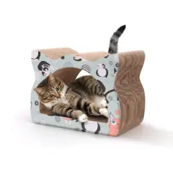 UAMLY Rascador de cartón para gatos con zona de descanso - 1 pieza