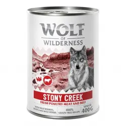 Wolf of Wilderness Expedition Senior 6 x 400 g - Stony Creek - Ave con vacuno