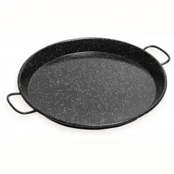 Briebe BRI-700536 Paellera Valenciana Inducción 36cm para Acero Esmaltado Vitrocerámica Fuego Gas Negro