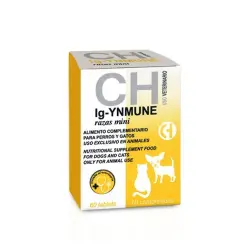 Chemical Ibérica IG-YNMUNE Suplemento Sistema Inmunológico para perros y gatos razas mini - 60 comprimidos