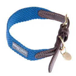 Collar Nomad Tales Bloom zafiro para perros - XL: 52 - 58 cm de contorno de cuello, 38 mm de ancho
