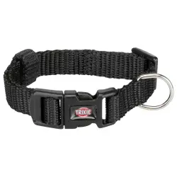 Collar Trixie Premium negro para perros - M - L: 35–55 cm perímetro de cuello, 20 mm de ancho