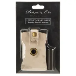 Designed by Lotte dispensador de bolsas para heces -  gris (incl. 2 rollos)