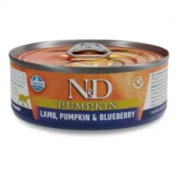 Farmina ND Pumpkin Comida Húmeda para Gatos con Cordero, Calabaza y Arándano, 24 x 70 gr