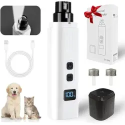 HausPets Lima uñas eléctrica recargable perros, 2 velocidades, LED, 40 dB - Artículo 1
