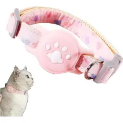 IntiMeg Alquiler que admite mascotas - Collar de 24-40 cm + dispositivo antipérdida