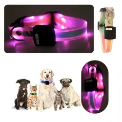 IntiMeg Collar para mascotas con luz LED - Rosa