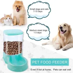 MCBOSON Juego 2 dispensadores automáticos agua comida 3,5 litros gatos - 1 artículo