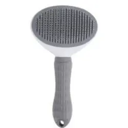 Pawffee Cepillo antideslizante de acero gris, antipelo para perros y gatos - 1 pieza