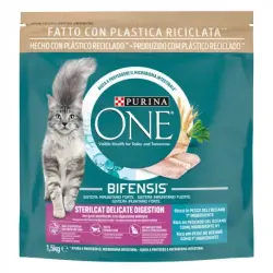 Purina One Bifensis Sterilcat Delicate Digestion Pienso para Gatos Esterilizados con Pescado, 1,5 Kg