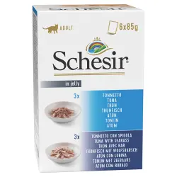 Schesir bolsitas 6 x 85 g en gelatina - Pack mixto de atún