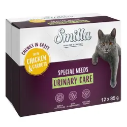 Smilla Bocaditos con verduras 48 x 85 g en oferta: 40 + 8 ¡gratis! - Adult Urinary con pollo y zanahoria