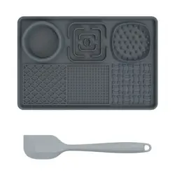 UAMLY Alfombrilla de silicona para lamer, ideal alimentación lenta raspador - gris