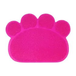 UAMLY Alfombrilla para arenero de gatos - Alfombrilla de PVC con forma pata - rosa