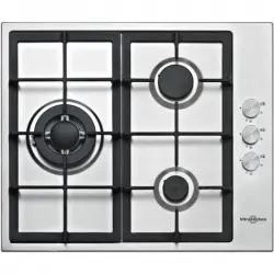 Vitrokitchen EN636LIB Placa de Gas Butano 3 Zonas 60cm Acero Inoxidable