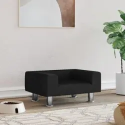 Cama Para Perros De Terciopelo Negra 50x40x26,5 Cm