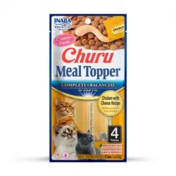 Churu Meal Topper Alimento Complementario para Gatos con Pollo y Queso, 48x14 gr