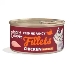 Edgard & Cooper Fillets Comida Húmeda para Gatos Filetes de Pollo, 24 x 70 gr