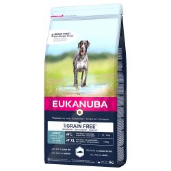 Eukanuba Grain Free Adult razas grandes con salmón - 12 kg