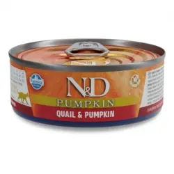 Farmina ND Pumpkin Comida Húmeda para Gatos con Codorniz, 24 x 70 gr