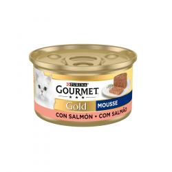 Gourmet Gold Mousse de Salmón lata para gatos - Pack 24