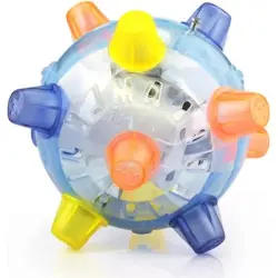 HausPets Pelota interactiva con luces – Salta, luz, música – Cachorro - Bola musical luminosa