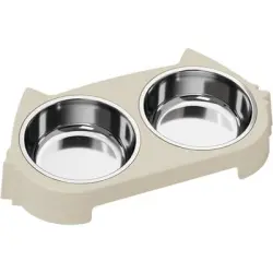 HausPets Soporte elevado comedero perro, acero inoxidable, antideslizante - Artículo 1